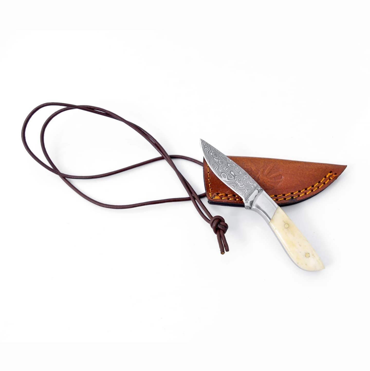 Damascus Steel Neck Knife