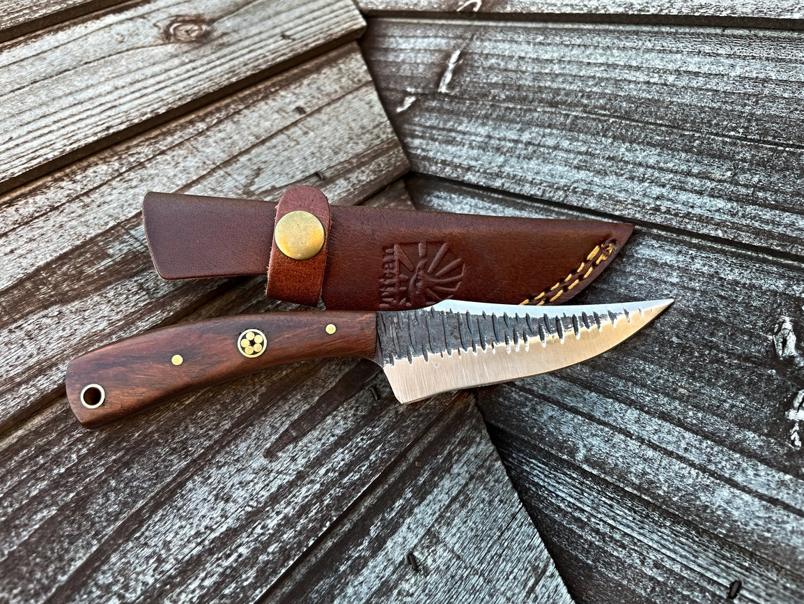 Carbon Steel Knife with Black Walnut Wood Scales