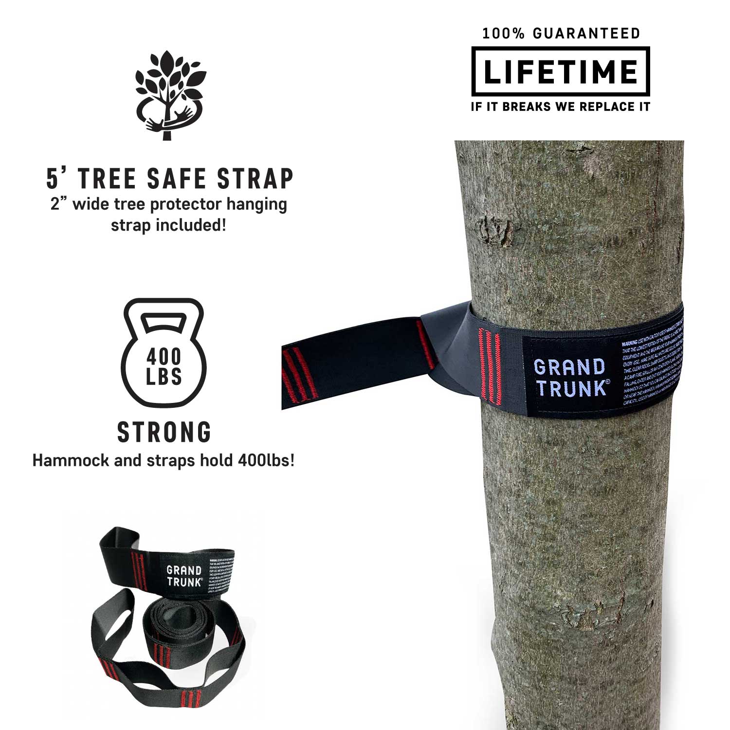 Double Deluxe Hammock with Straps - Grand Trunk