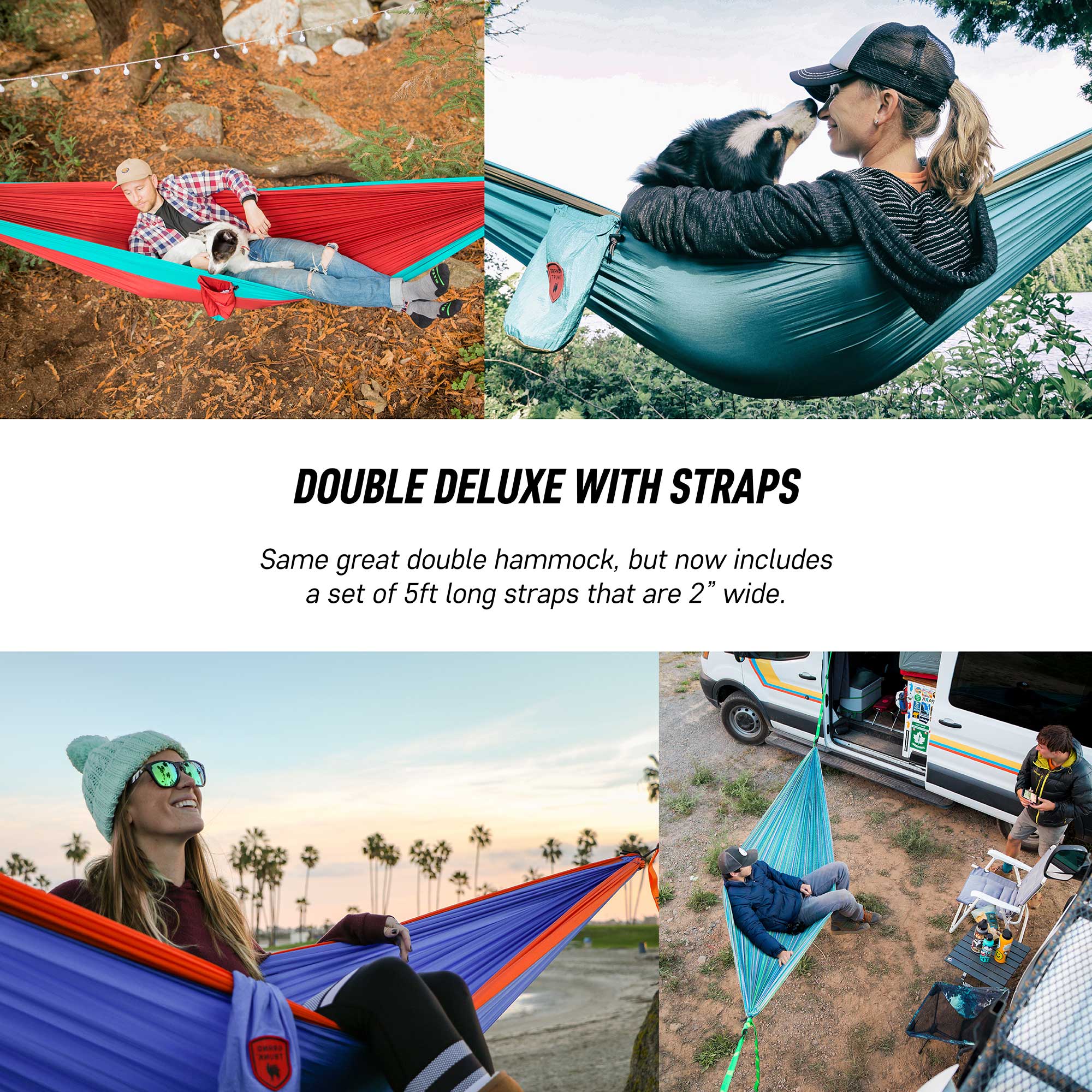 Double Deluxe Hammock with Straps - Grand Trunk