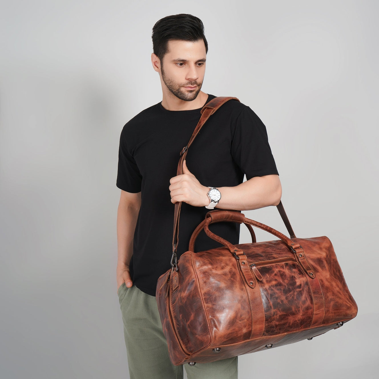 Riley Leather Duffle Bag