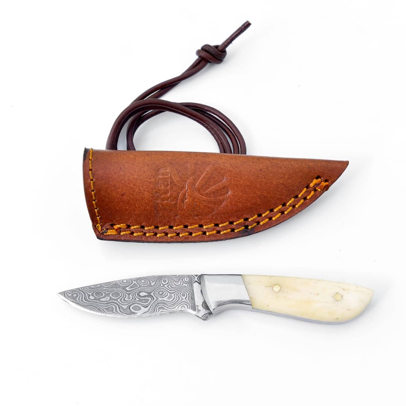 Damascus Steel Neck Knife