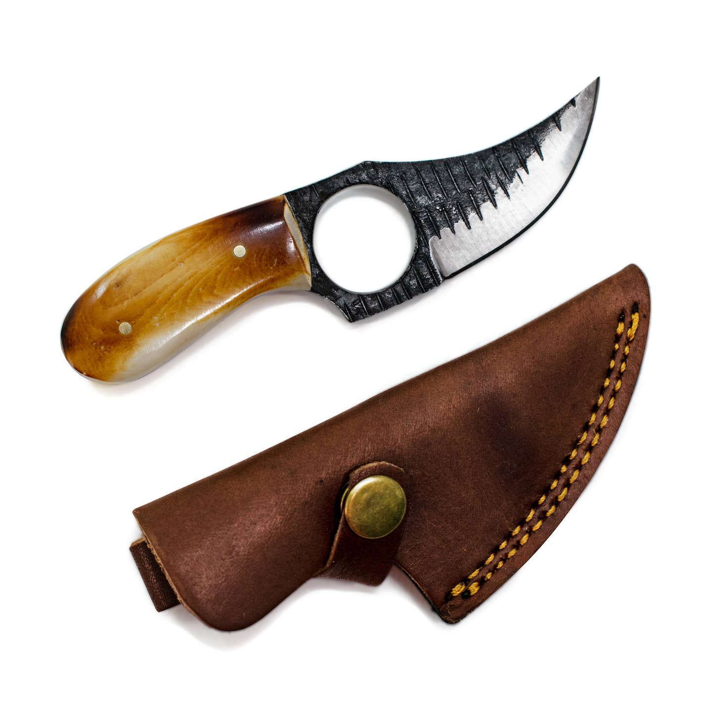 Carbon Steel Utility Knife w/ Finger Hole
