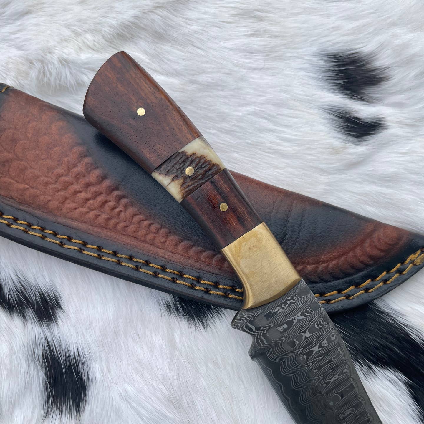 Titan Damascus Steel Outdoor Utility Knife