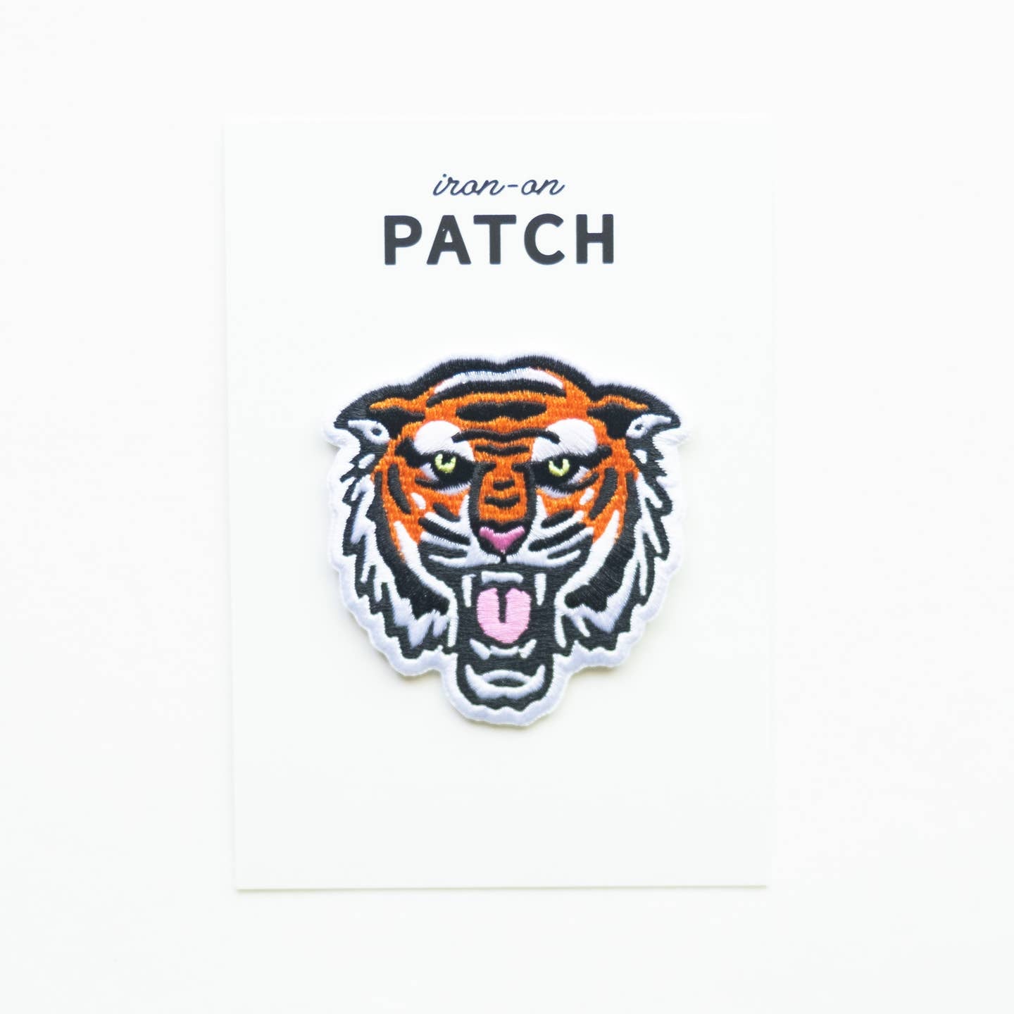 Bengal Tiger Face Embroidered Iron On Patch