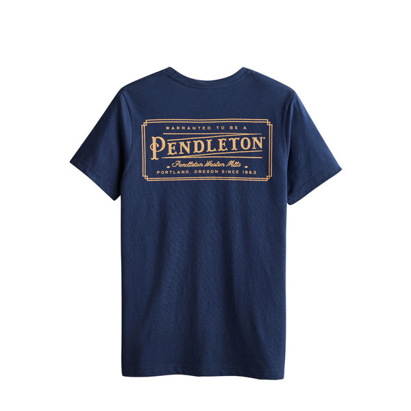Pendleton Vintage Logo Tee In Navy From Everywearonline.com