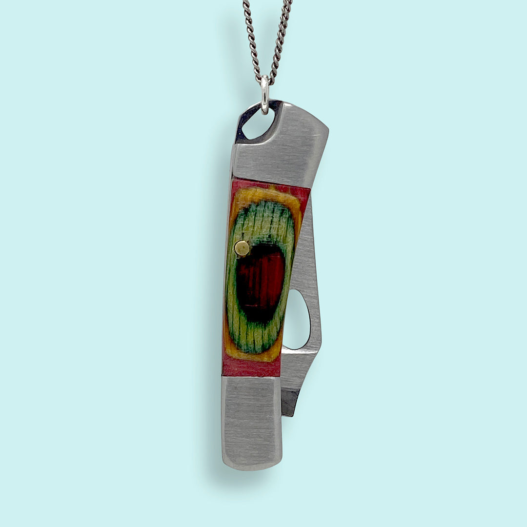 Knife on Brass Chain